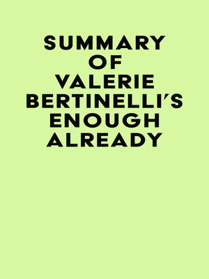 cover image of Summary of Valerie Bertinelli's Enough Already